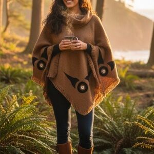 Ay Ay Mut | Coast Salish Original Cowl Neck Poncho